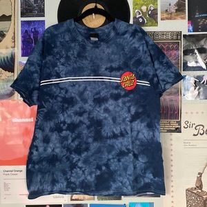Santa Cruz Blue Tie-Dye T-shirt